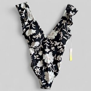 Summersalt Black Floral One Piece Swimsuit NWT